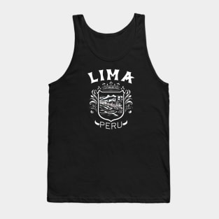 Lima Peru Artistic Shield Seascape Capital Tank Top